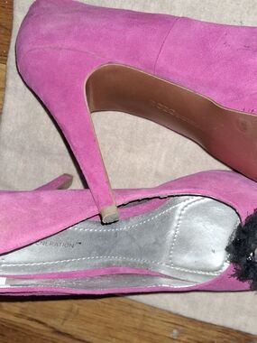 BCBGeneration Hot Pink Suede Stiletto Pumps